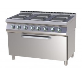 6 főzőlapos RedFox elektromos tűzhely elektromos, statikus sütővel